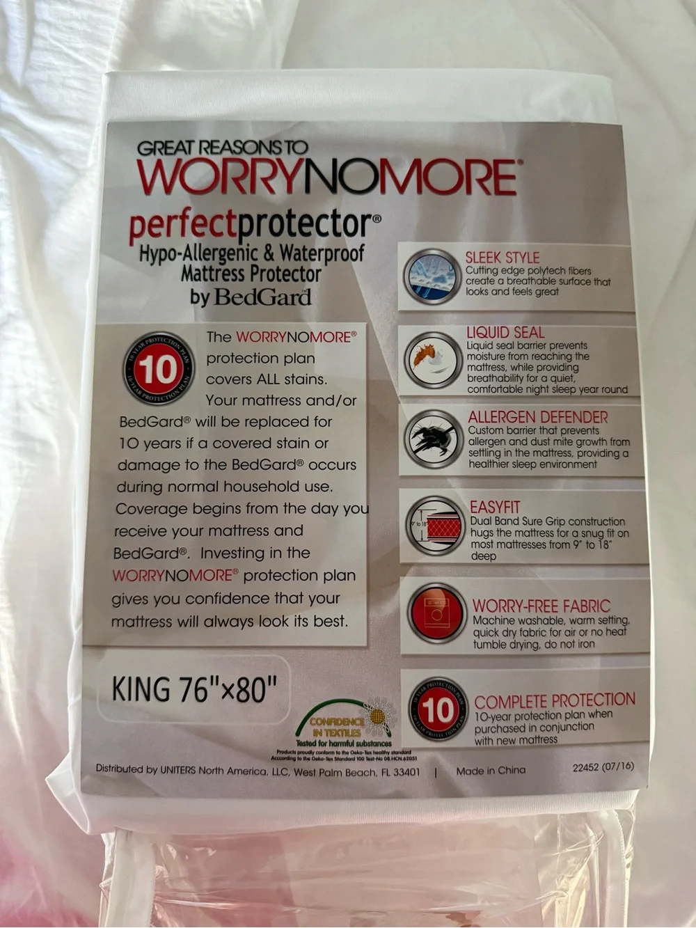 Worry No More Perfect Protector Mattress Protector by BedGard - White